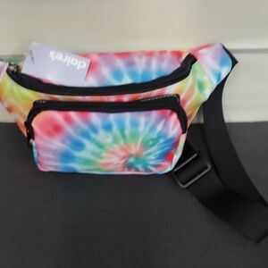 Claires Sling Belt Crossbody Fanny Pack Tye Dye Bag NWT